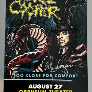 Alice Cooper signed poster