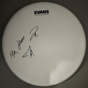white drumhead signed yellowcard
