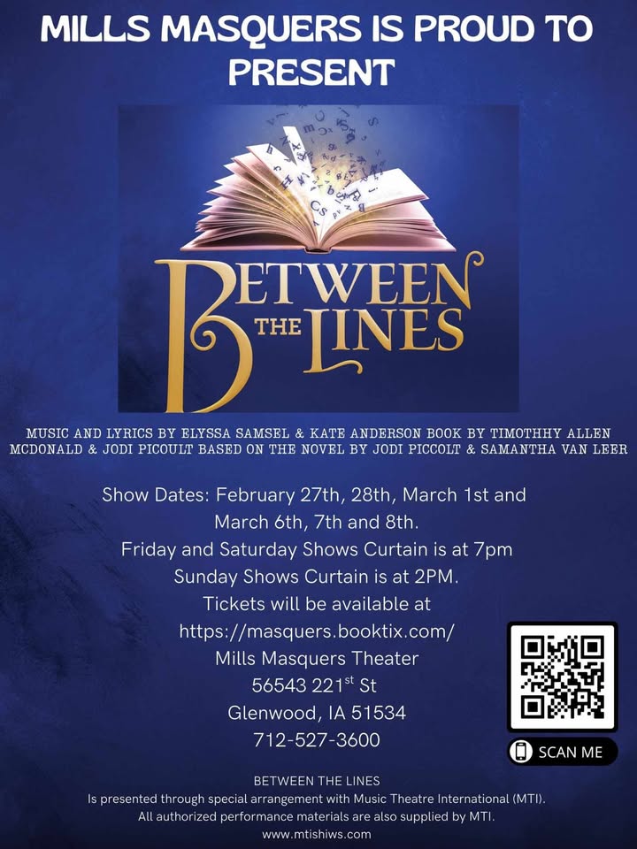 Between The Lines at Mills Masquers Theater