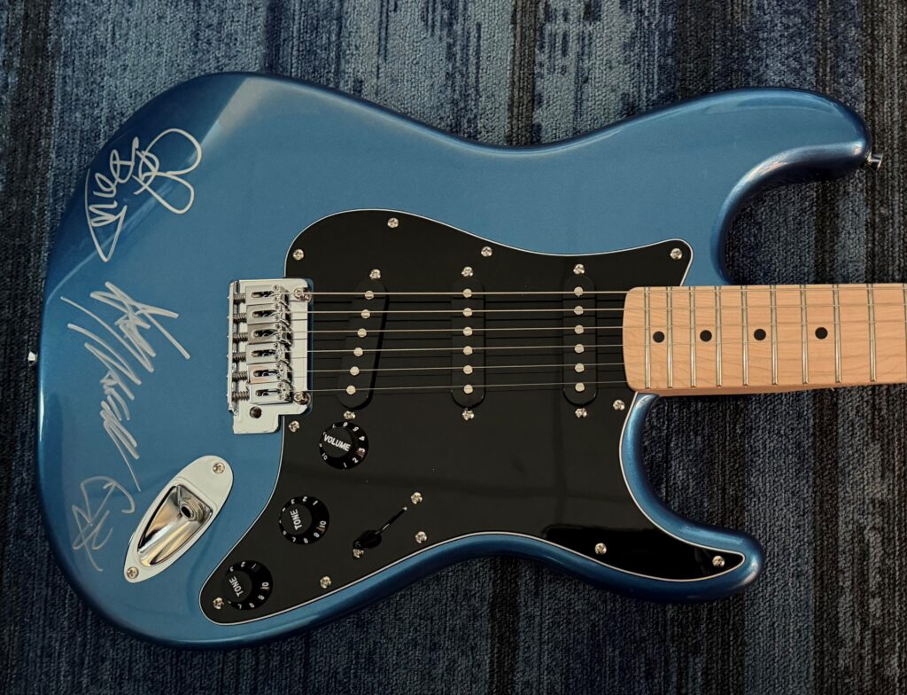 Sublime autographed Electric Blue Squier Stratocaster Guitar